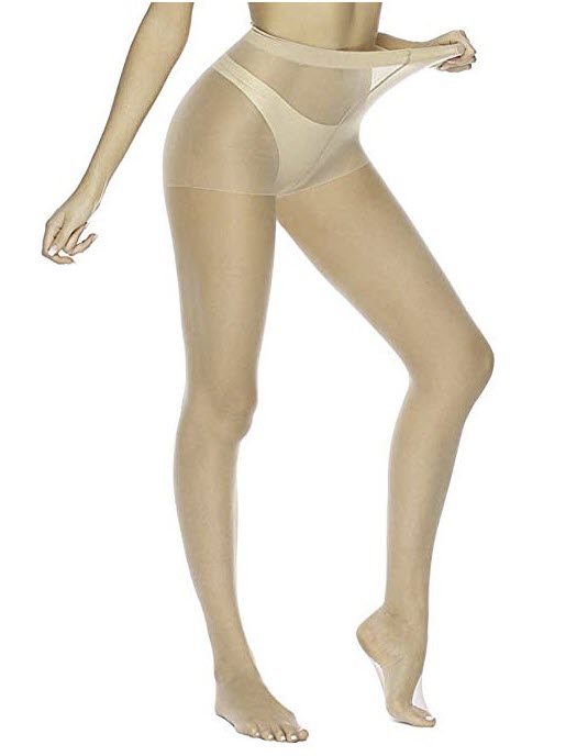 Women Sheer Pantyhose Tights Ultra Thin Silk Stockings - Invisibly Reinforced Opaque Brief Pantyhose